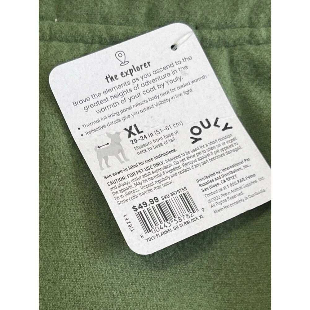 NWT Youly Dog Coat 